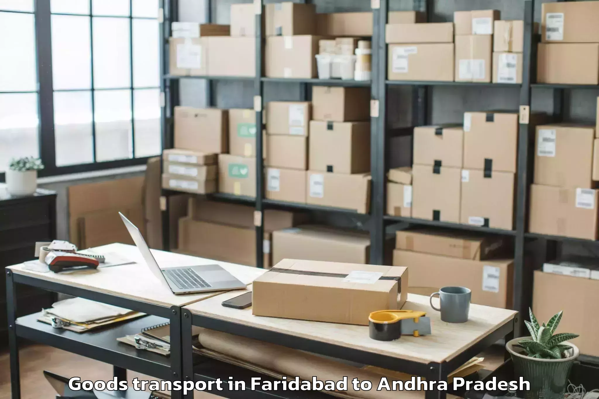 Discover Faridabad to Pedavegi Goods Transport